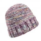 SEEBERGER | Bonnet tricot� multicolore structure viola