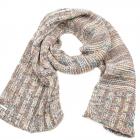 SEEBERGER | �charpe tricot�e multicolore structure marron clair