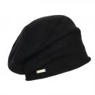 SEEBERGER | Bonnet oversize cachemire noir