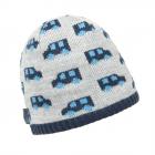 STERNTALER | Bonnet tricot� avec des voitures pour les gar�ons gris
