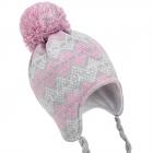 STERNTALER | Bonnet tricot� Peruviano avec pompon gris
