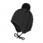 MAXIMEo| Bonnet � pompon en tricot avec prot�ge-oreilles et bande � nouer 95575-267173 gris chin� 2