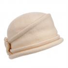 WILLI | Bonnet de baleine femme avec noeud blanc laine