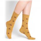 BLEUFORET | Chaussettes pour femmes motif chevreuil marron clair