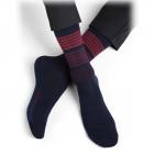 BLEUFORET | Chaussettes � rayures pour hommes bleu
