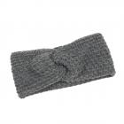 PASSIGATTI | BANDEAU KNITTED HEADBAND gris fonc�