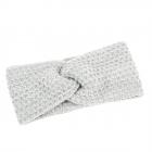 PASSIGATTI | BANDEAU KNITTED HEADBAND gris clair