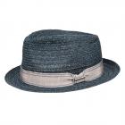 STETSON | Chapeau d'�t� en abaca Fedora bleu