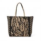 SAC DE PLAGE JUTE JUNGLE 55X15X40CM noir