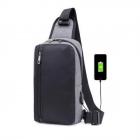 SAC � BANDOULI�RE CROSS BODY AVEC USB 17X30X10 gris