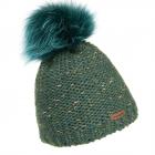 NORTON | Bonnet tricot� avec pompon de renard vert