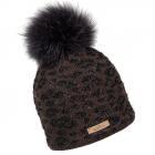 NORTON | Bonnet � pompon femme imprim� l�opard marron