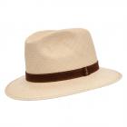 BORSALINO | Traveller Panama Quito avec garniture en cuir nature