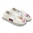 GIESSWEIN | filles pantoufles Thüngen motif princesse laine vierge gris