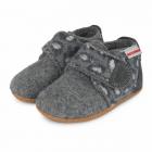 GIESSWEIN | Chaussons fille b�b� mod�le OSTERWALD en laine vierge gris
