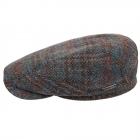 STETSON | Flatcap Driver Cap Harris Tweed bleu