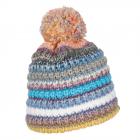 McBEANIE | Bonnet tricot� color� avec rayures et pompon 