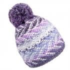 McBEANIE | Bonnet tricot� avec pompon pour femmes viola