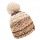 McBEANIE | Bonnet tricot� avec pompon pour femmes beige