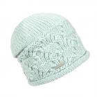 SEEBERGER | Bonnet avec bord roul� vert clair