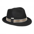 SEEBERGER | Trilby ruban scintillant noir