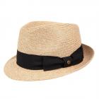 HUTTER | Chapeau Trilby Paper Premium naturel avec ruban de chapeau noir nature