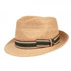 HUTTER | Chapeau de paille Trilby Premium Naturel nature