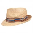 HUTTER | Chapeau de paille Trilby Premium Naturel nature