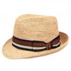 HUTTER | Chapeau Trilby paille naturelle Crochet nature