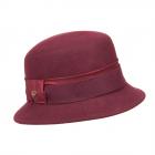 FASHION | Chapeau femme feutre cloche bordeaux