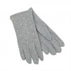 FASHION | Gants femme avec c?urs scintillants gris