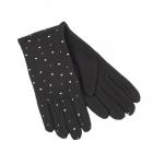 FASHION | Gants femme avec c?urs scintillants noir