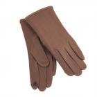 FASHION | Gants �lastiques pour femmes avec fonction �cran tactile marron