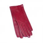 HUTTER | Gants femme en cuir nappa avec doublure en soie bordeaux