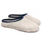 HAUNOLD | Chaussons en feutre gris/bleu pour cou-de-pied haut gris/bleu