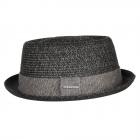 STETSON | El�gant Pork Pie tress� en viscose-cellulose en bicolore chin� gris