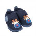 GIESSWEIN | pantoufles pour enfants mod�le Unteregg en 100% laine vierge avec fermeture velcro bleu2