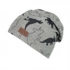 STERNTALER | Slouch beanie boys avec dinosaures gris clair