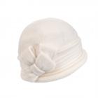 WILLI | Bonnet foul� en laine avec appliqu� blanc