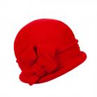 WILLI | Bonnet foul� en laine avec appliqu� rouge