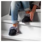 AXELDA | Chaussons mouton Nancy noir noir