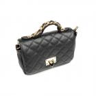 GRANADILLE | Sac � main en cuir pour femme avec poign�e 22x5,6x15,6 cm - Fabriqu� en Italie noir