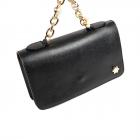 GRANADILLA | Pochette en cuir avec cha�ne et perles noir