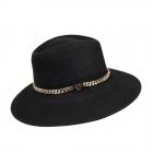 GRANADILLE | Chapeau femme avec cha�ne d�corative noir
