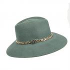 GRANADILLE | Chapeau femme avec cha�ne d�corative vert