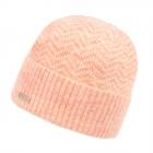 SEEBERGER | Casquette � revers avec un design fin en zigzag saumon