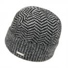 SEEBERGER | Casquette � revers avec un design fin en zigzag noir
