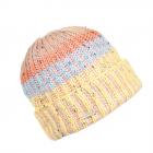 SEEBERGER | Bonnet � revers � rayures multicolores jaune