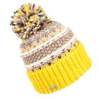 SEEBERGER | Bonnet � revers avec pompon jaune