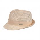 SEEBERGER | Chapeau de paille trilby pour femme avec ruban gros-grain nature